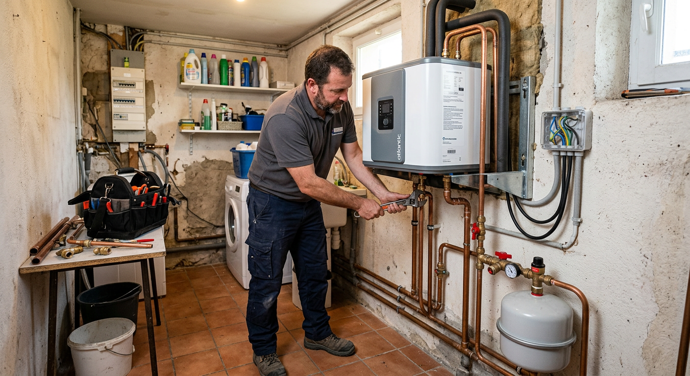 Pose de chauffe-eau thermodynamique par un plombier à Créteil