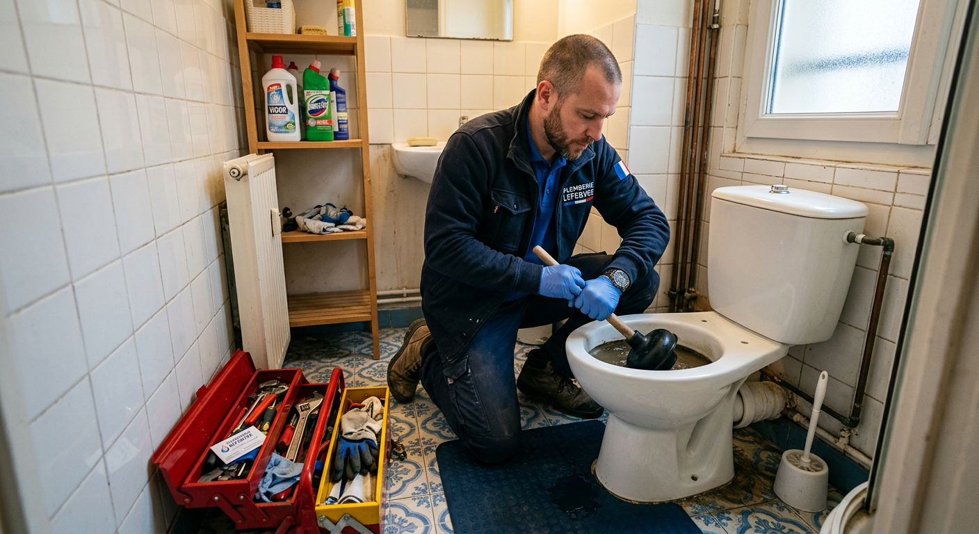 Débouchage WC en urgence par un plombier à Créteil
